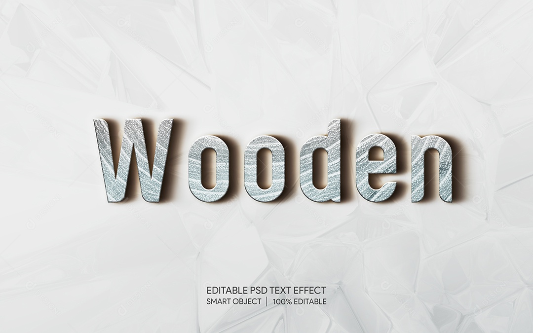 Efeito de Texto Wooden PSD Editável