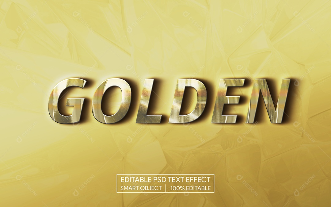Efeito de Texto Golden PSD Editável