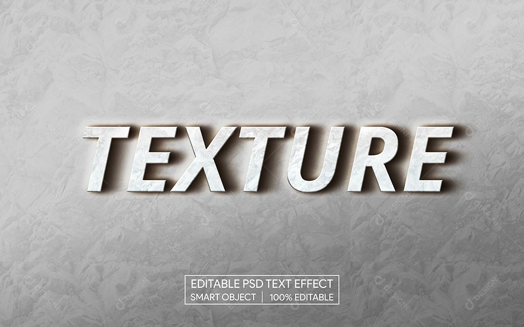 Efeito de Texto Texture PSD Editável