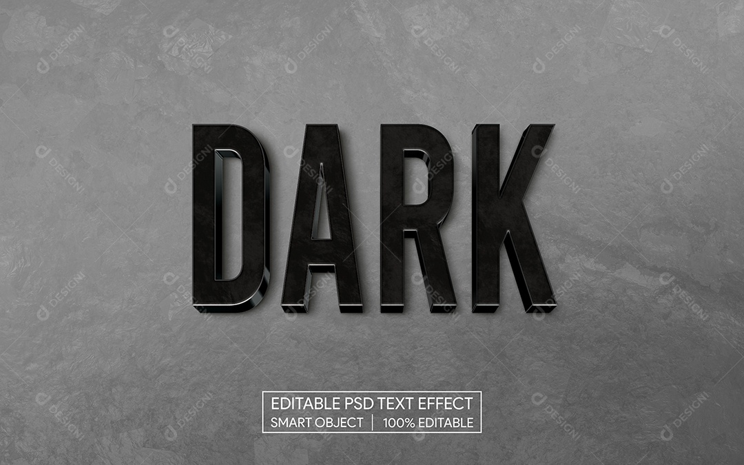 Efeito de Texto Dark PSD Editável