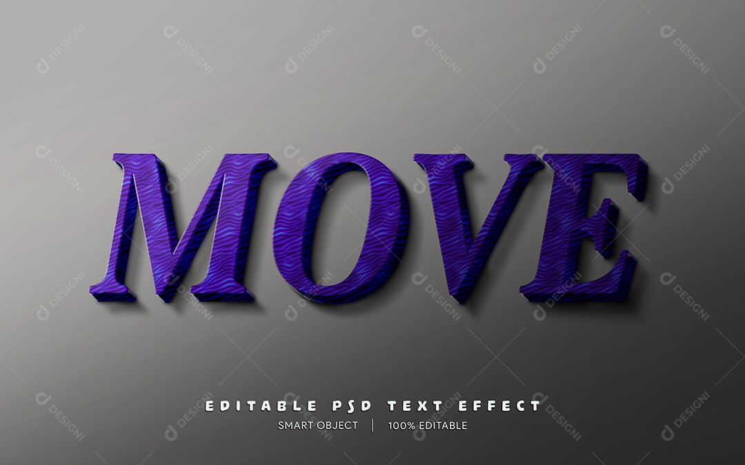 Efeito de Texto Move PSD Editável