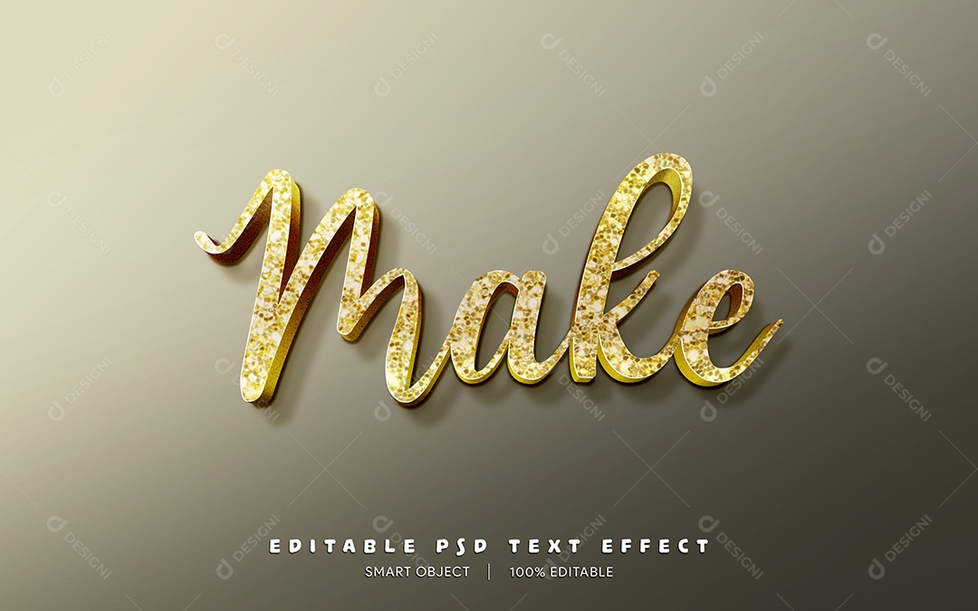 Efeito de Texto Make PSD Editável