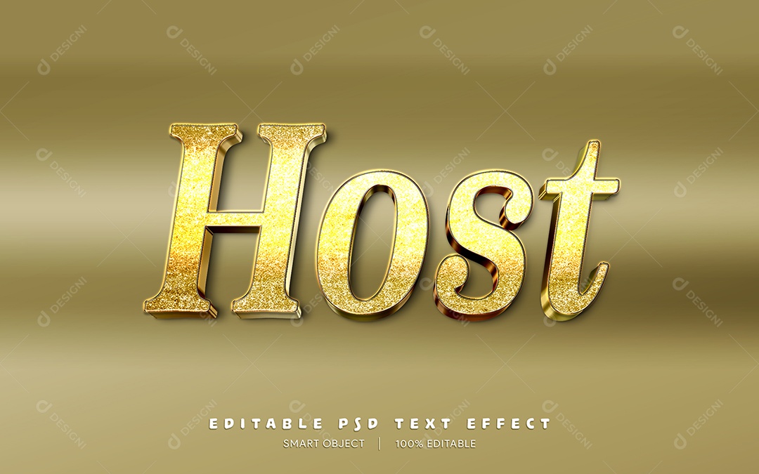 Efeito de Texto Host PSD Editável
