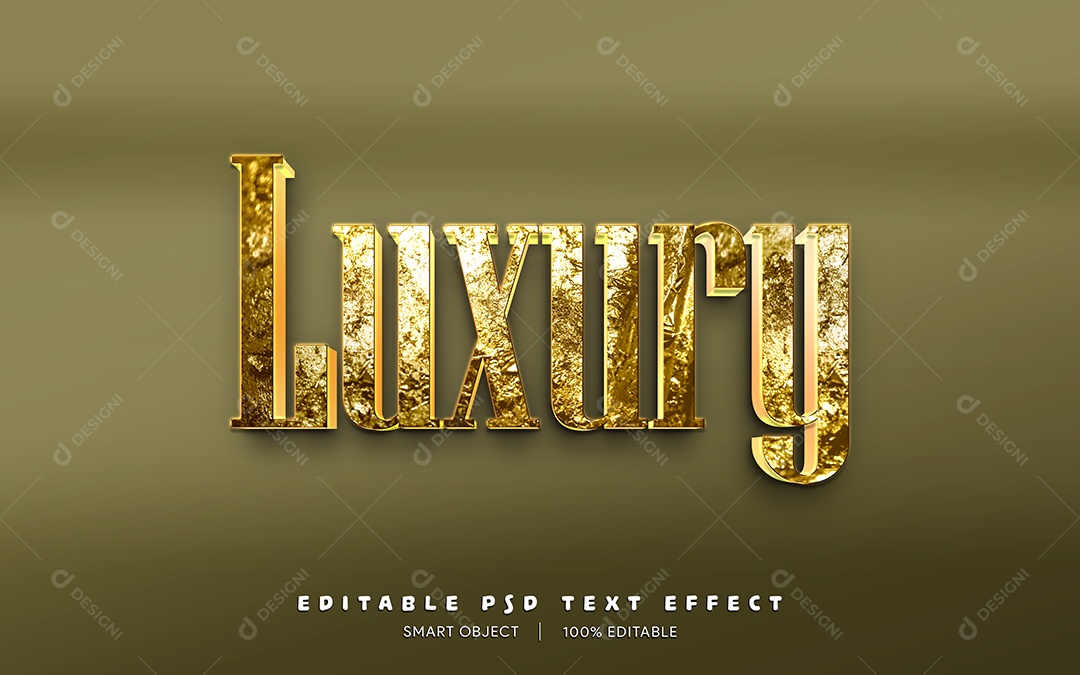 Efeito de Texto Luxury PSD Editável