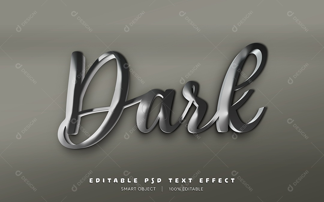 Efeito de Texto Dark PSD Editável