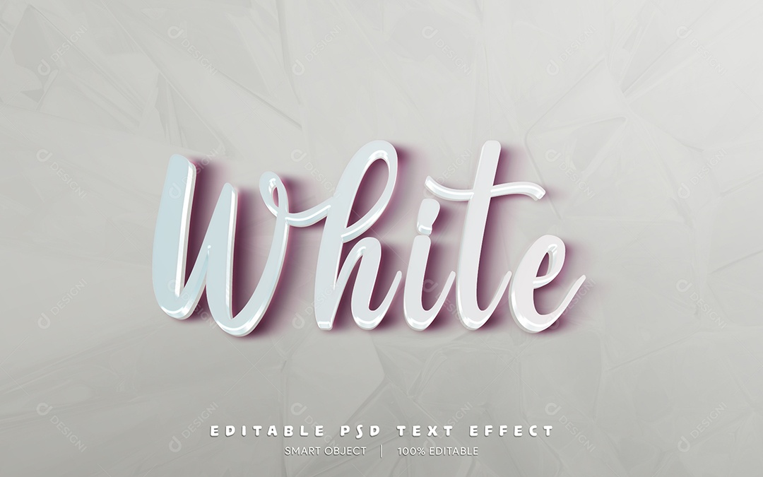 Efeito de Texto White PSD Editável