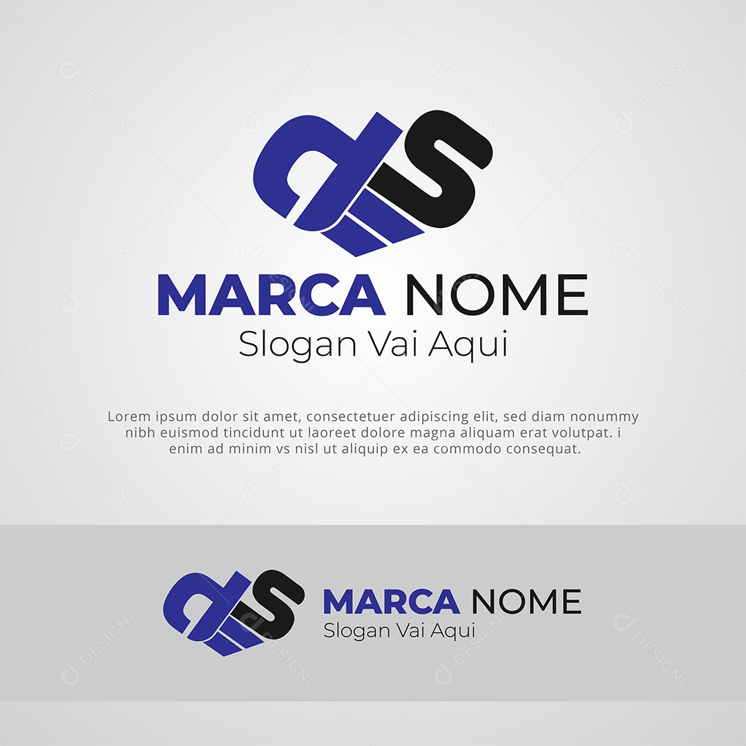 Logotipo Maca DS Vetor EPS + AI Editável