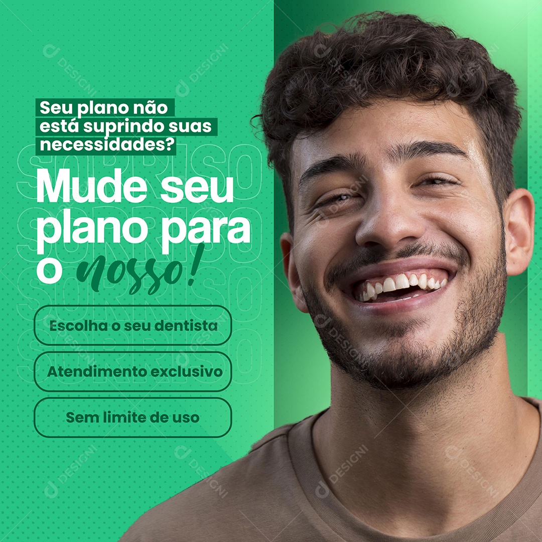 Seu Plano Não Está Suprindo Suas Necessidades Mude Seu Plano Para o Nosso Social Media PSD Editável
