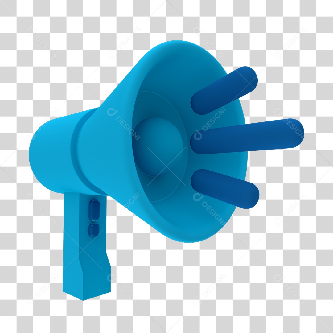 Elemento 3D Para Composição Megafone PNG Transparente