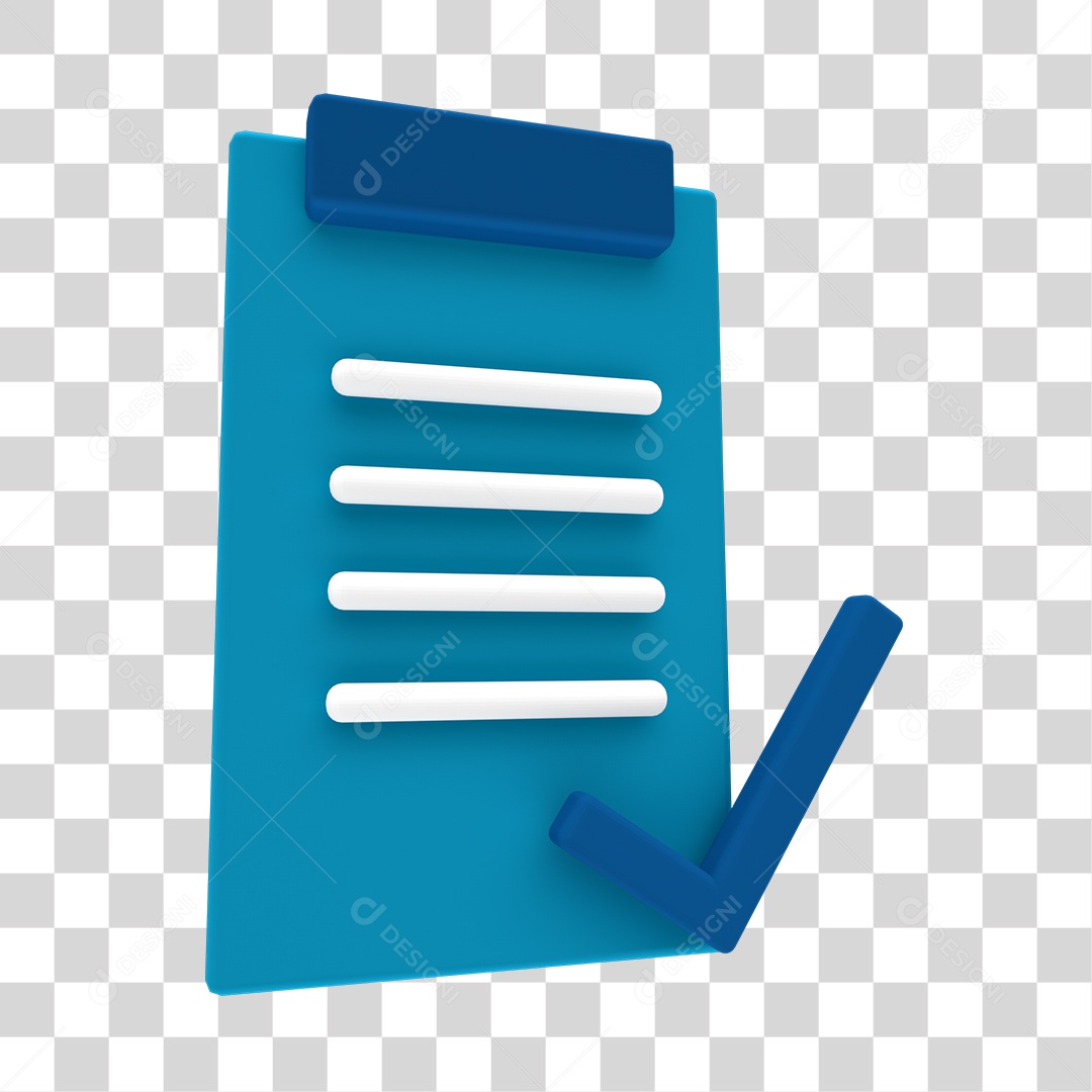 Elemento 3D Para Composição Prancheta PNG Transparente