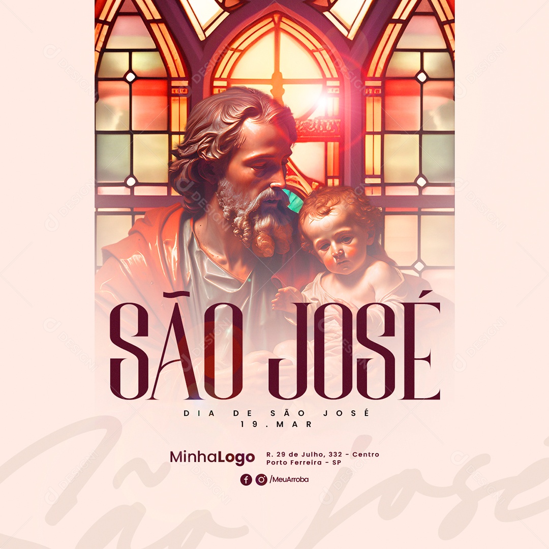 Dia de São José 19 De Março Social Media PSD Editável