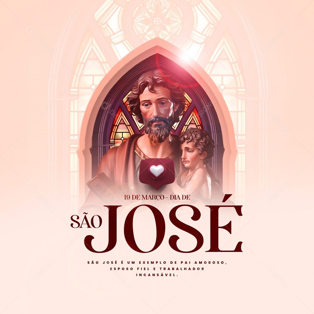 São José Um Exemplo De Pai Amoroso Dia de São José Social Media PSD Editável