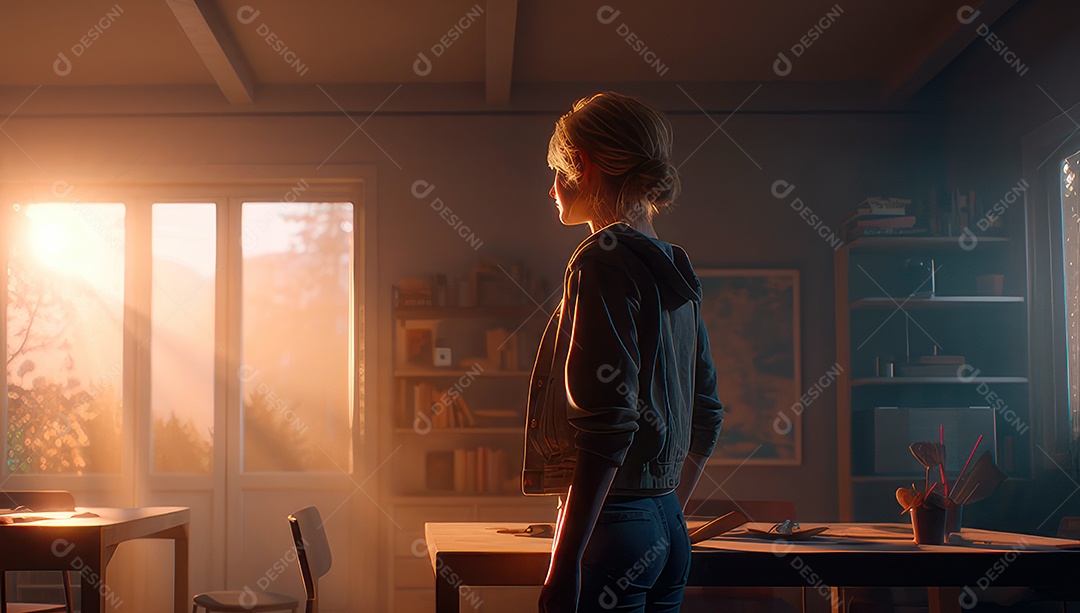 Linda mulher jovem garota