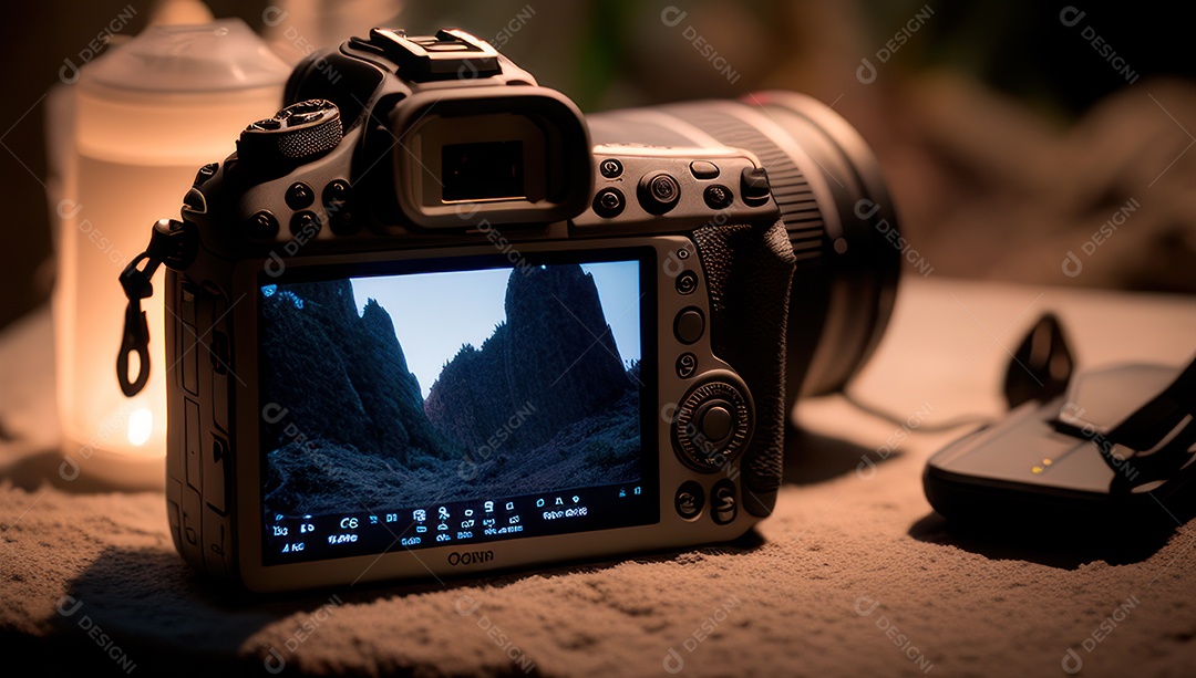 Mesa de escritório sobre essa mesa um notebook