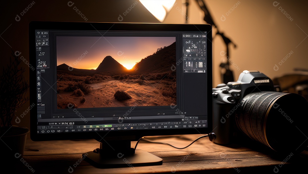 Mesa de escritório sobre essa mesa um notebook
