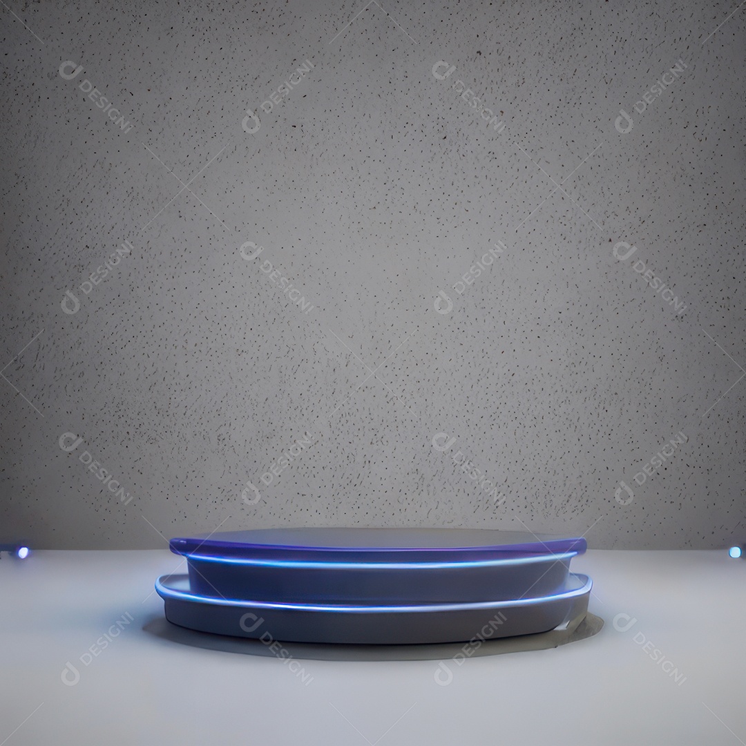 Cenário podium 3D sobre fundo isolado.