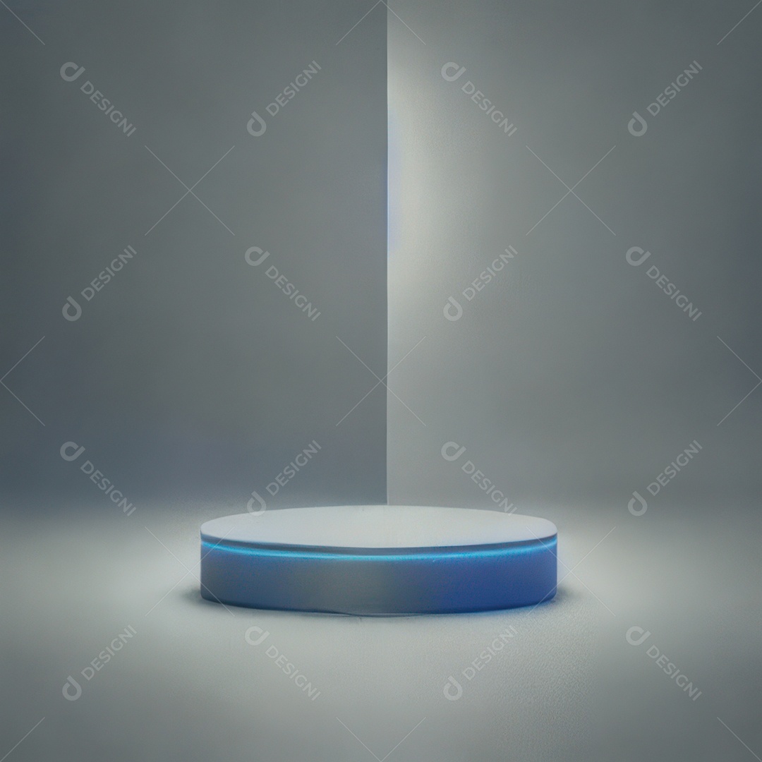 Cenário podium 3D sobre fundo isolado.