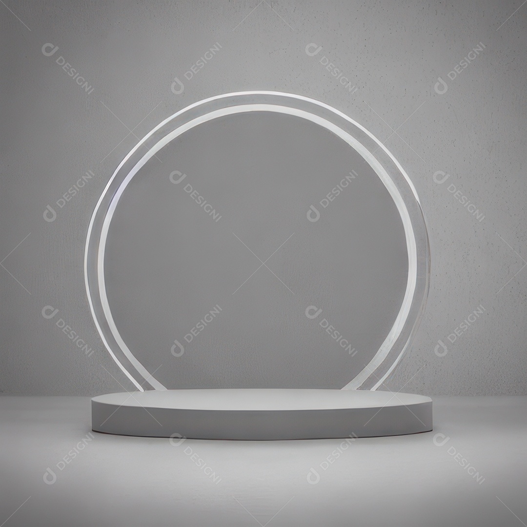 Cenário podium 3D sobre fundo isolado.