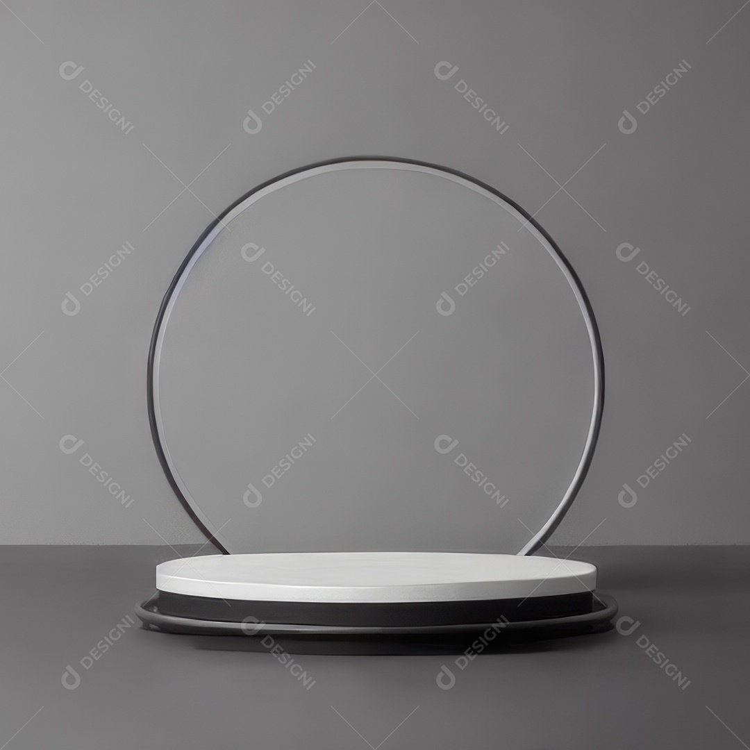 Cenário podium 3D sobre fundo isolado.