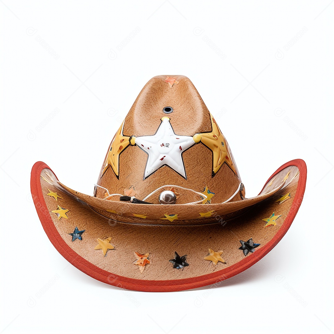 Chapéu de cowboy isolado em fundo branco