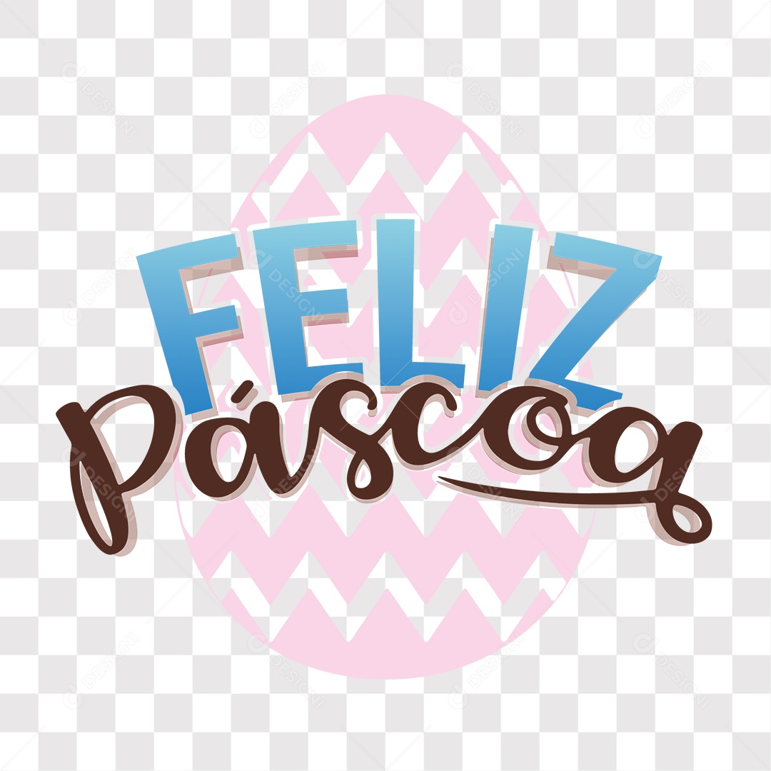 Lettering Feliz Páscoa EPS + PNG