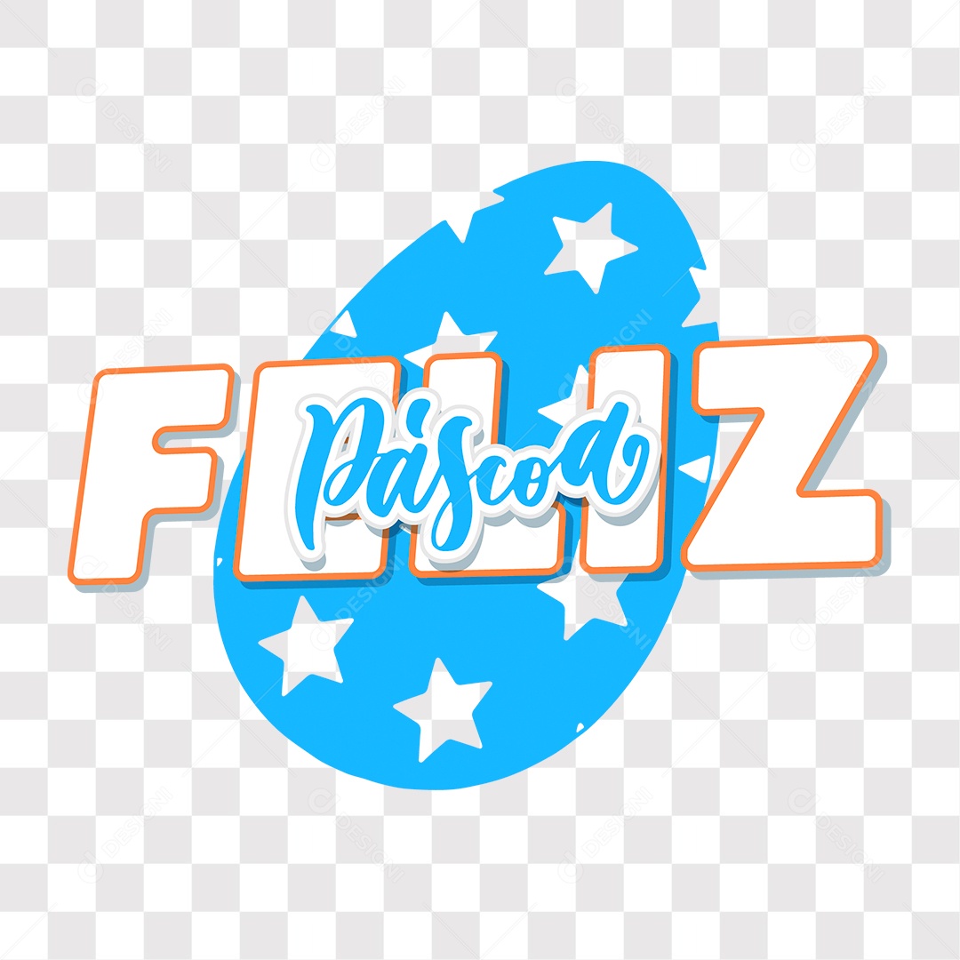 Lettering Feliz Páscoa EPS + PNG