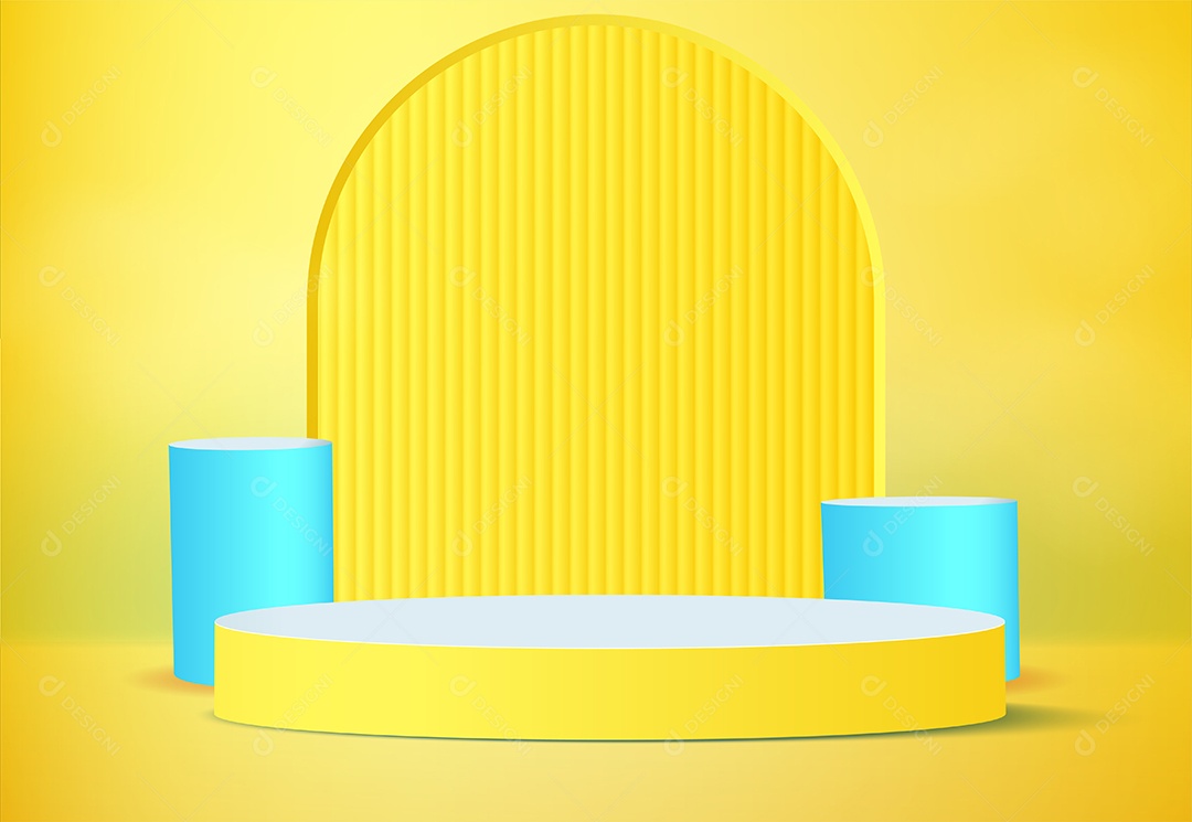 Fundo de Cena Abstrata Com Podium de Cores Suaves Para Produto EPS Editável