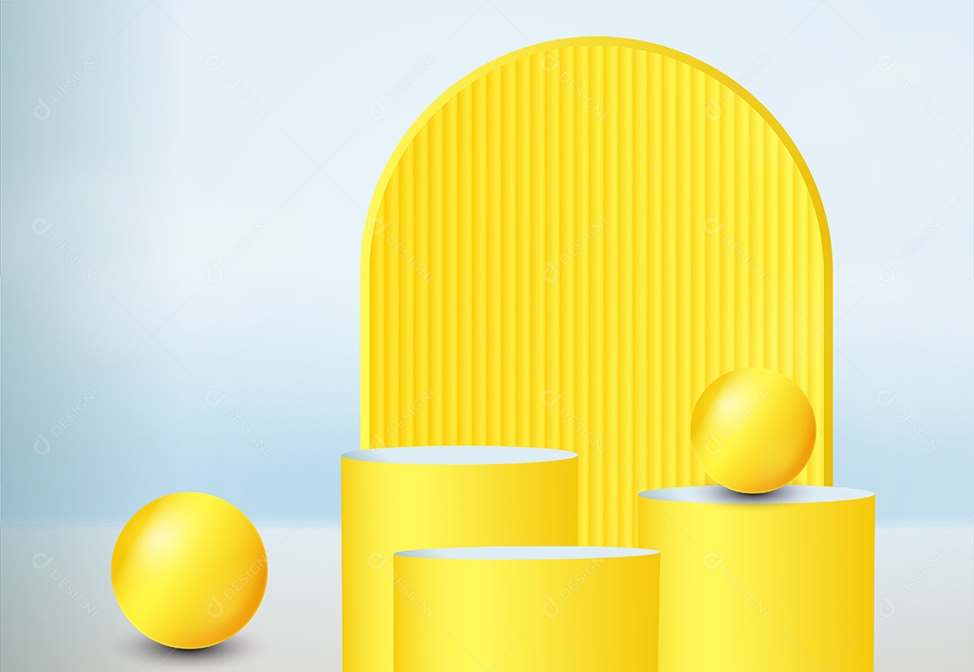 Fundo de Cena Abstrata Com Podium de Cores Suaves Para Produto EPS Editável