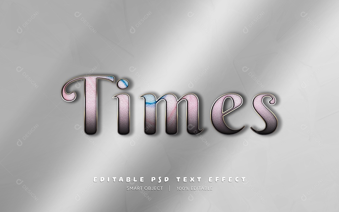 Efeito de Texto Times PSD Editável