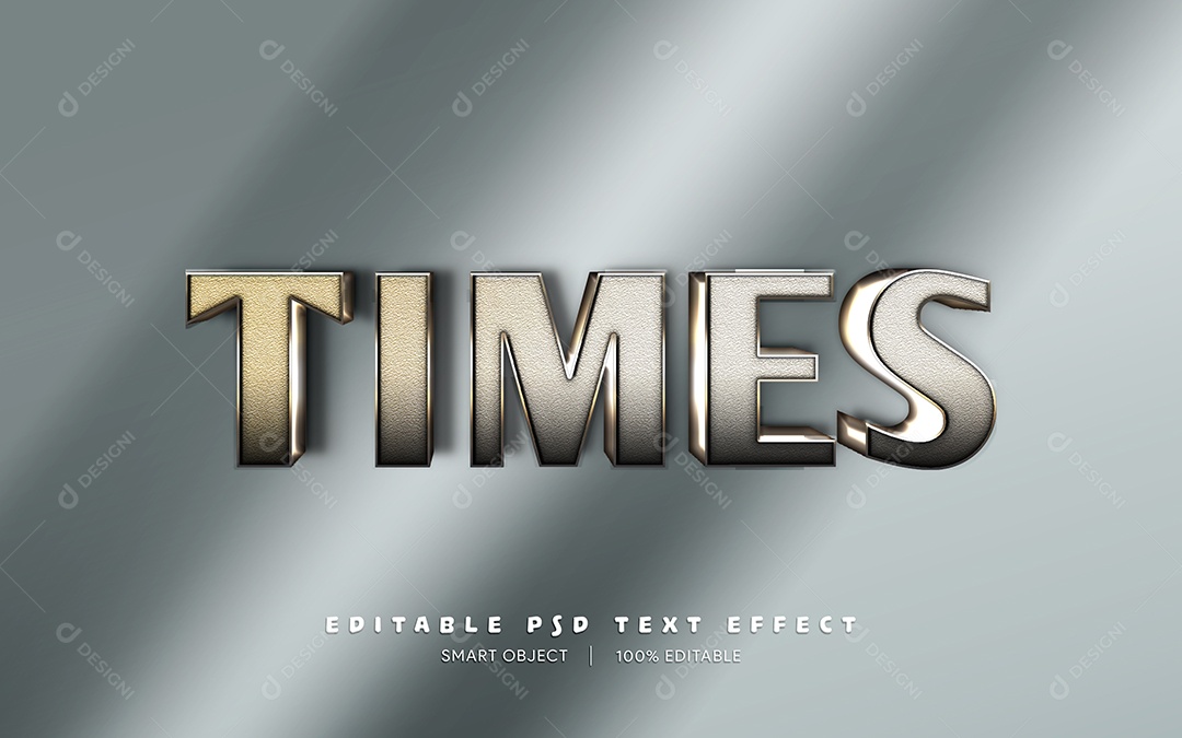 Efeito de Texto Times PSD Editável