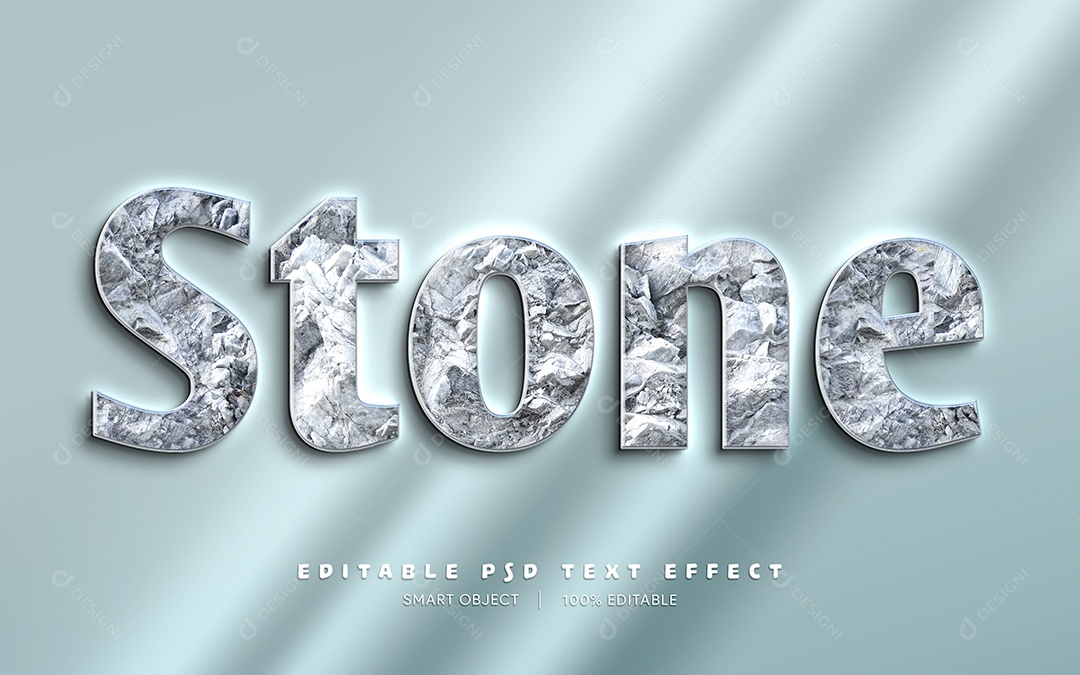 Efeito de Texto Stone PSD Editável