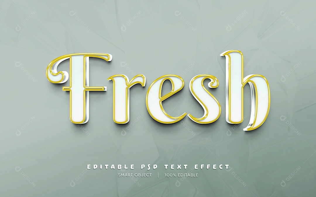 Efeito de Texto Fresh PSD Editável