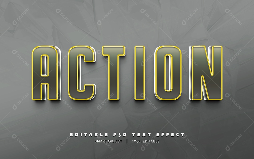 Efeito de Texto Action PSD Editável