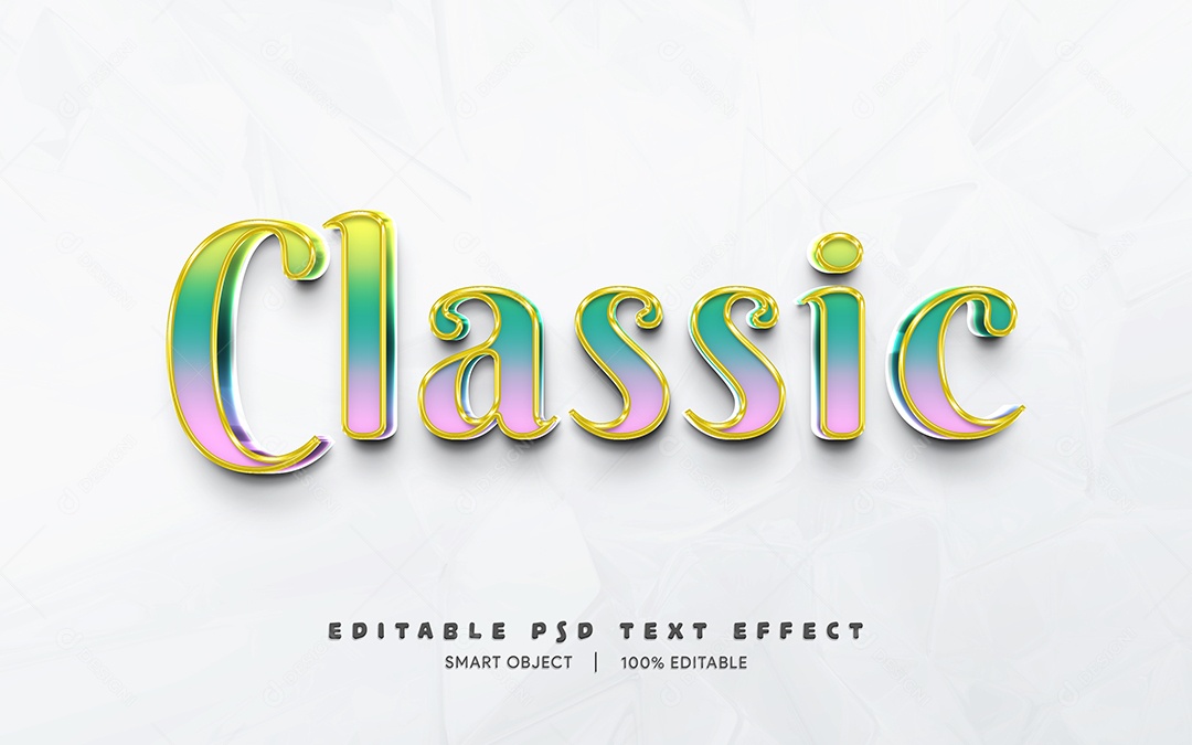 Efeito de Texto Classic PSD Editável