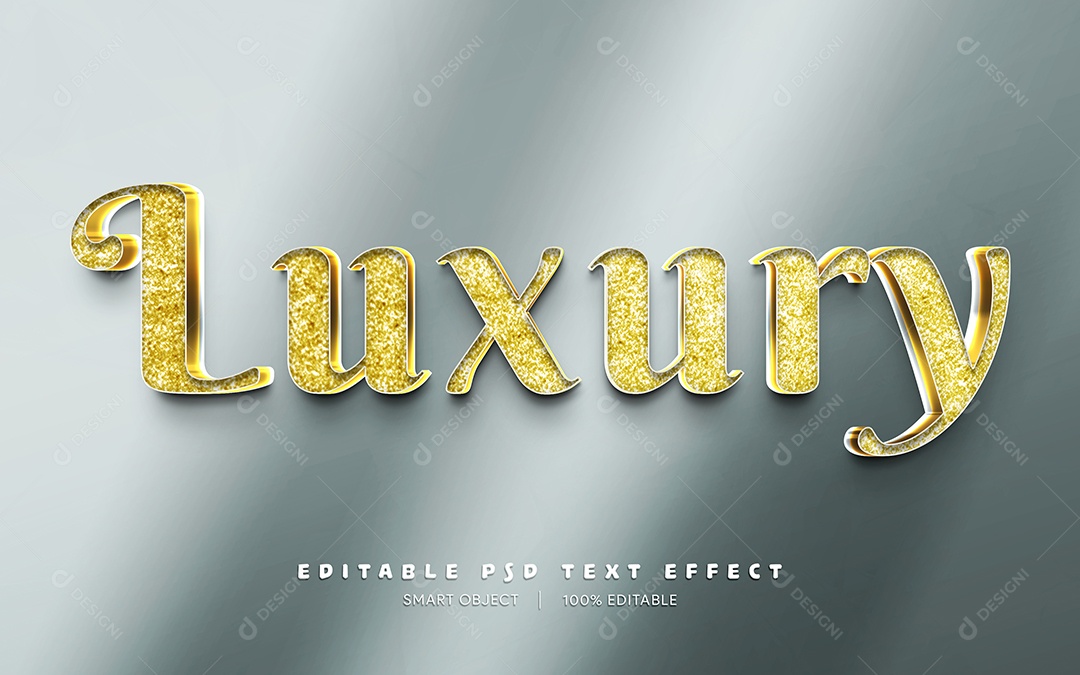 Efeito de Texto Luxury PSD Editável