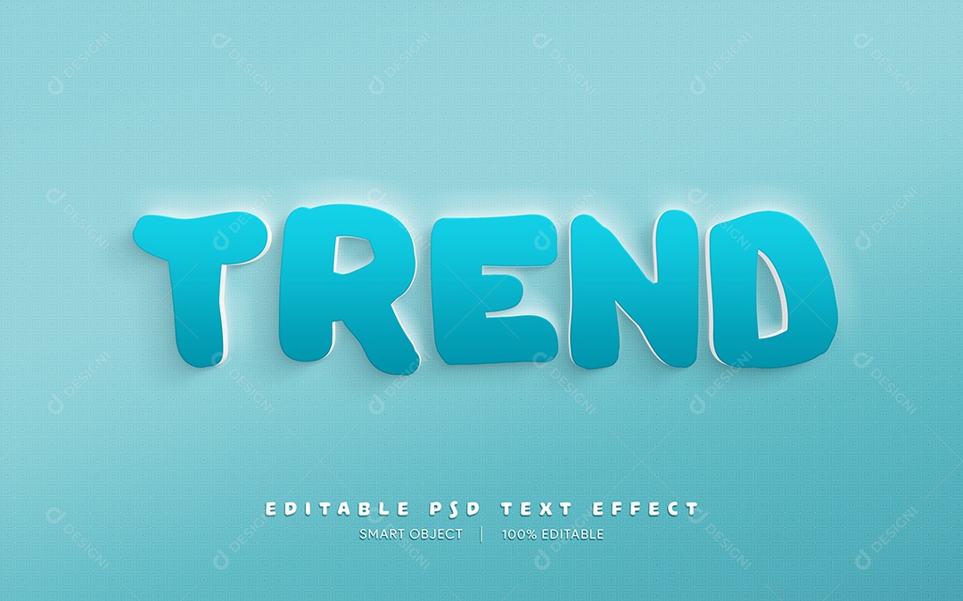 Efeito de Texto Trend PSD Editável