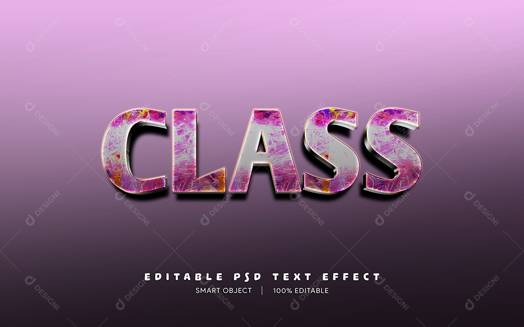 Efeito de Texto Class PSD Editável