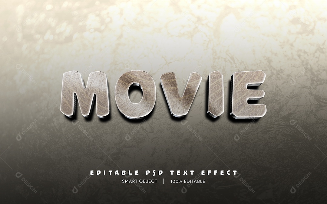 Efeito de Texto Movie PSD Editável