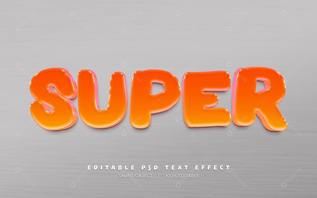 Efeito de Texto Super PSD Editável