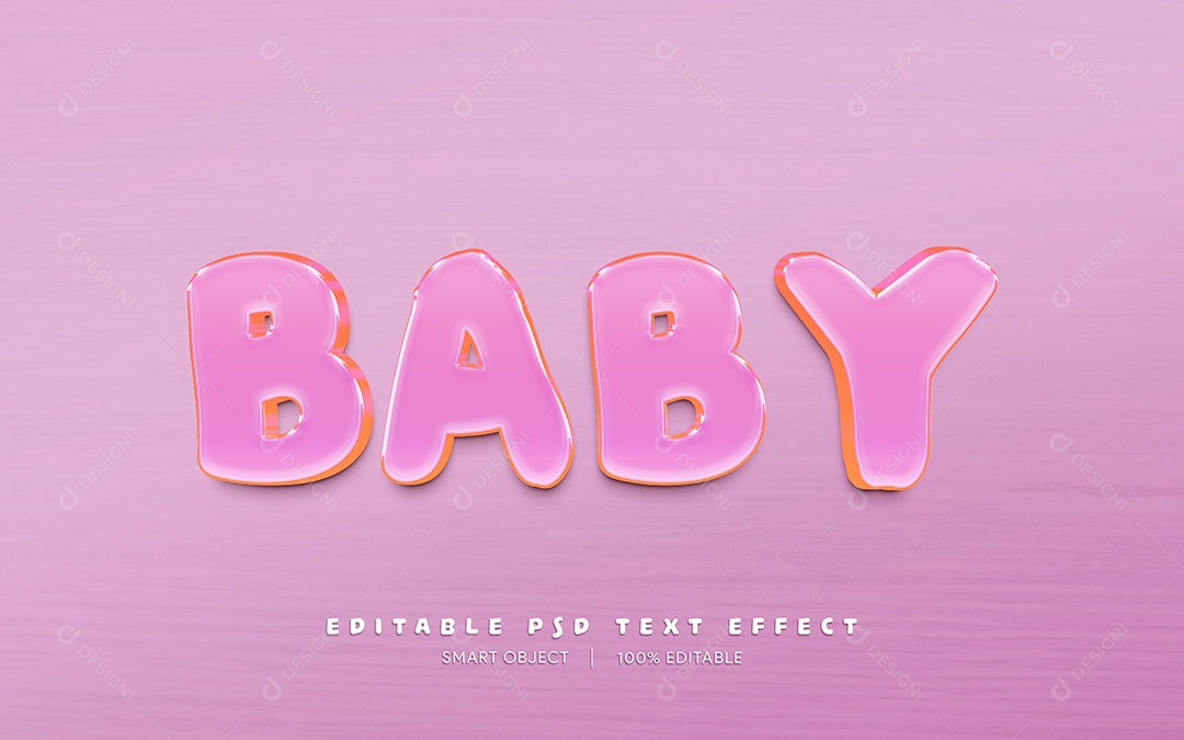 Efeito de Texto Baby PSD Editável