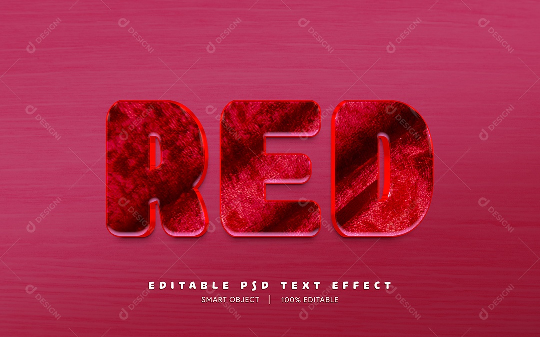Efeito de Texto Red PSD Editável
