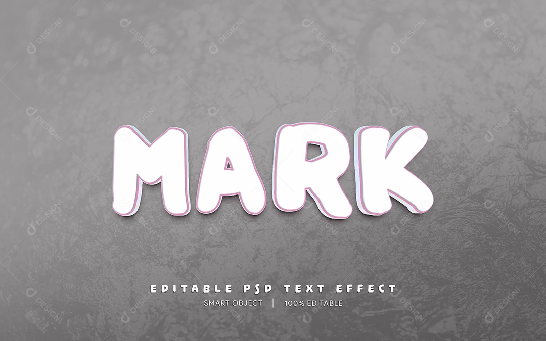 Efeito de Texto Mark PSD Editável