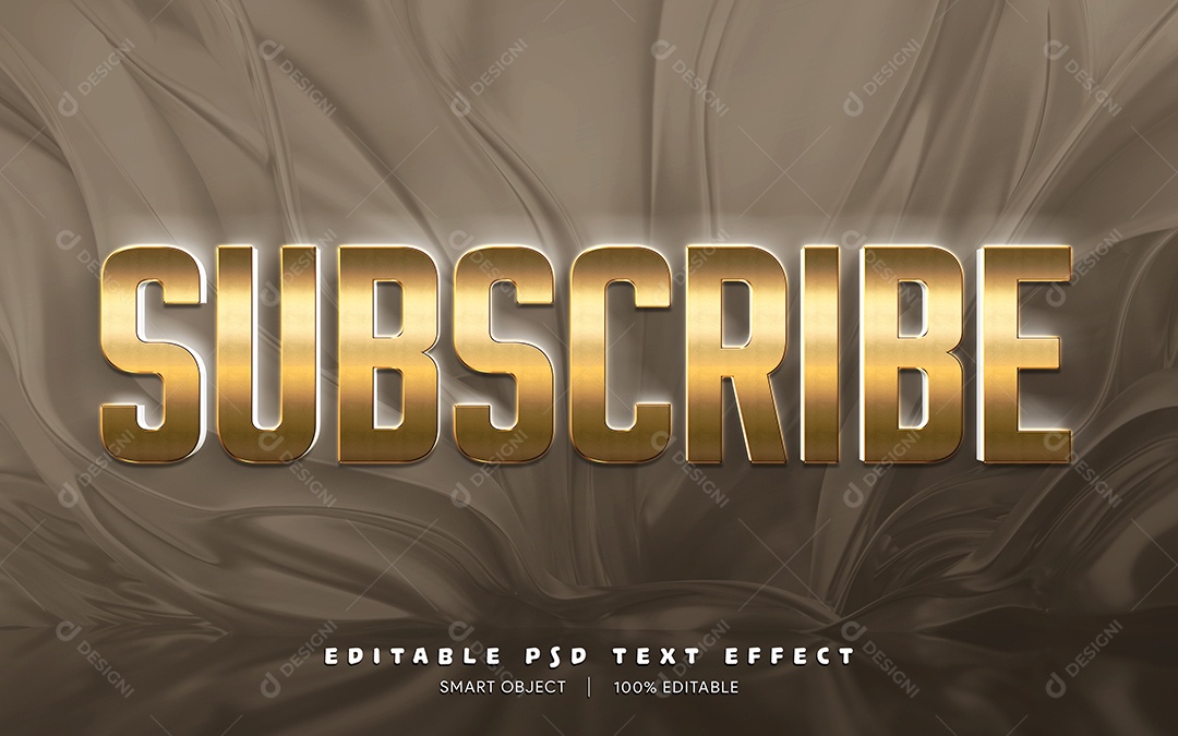 Efeito de Texto Subscribe PSD Editável