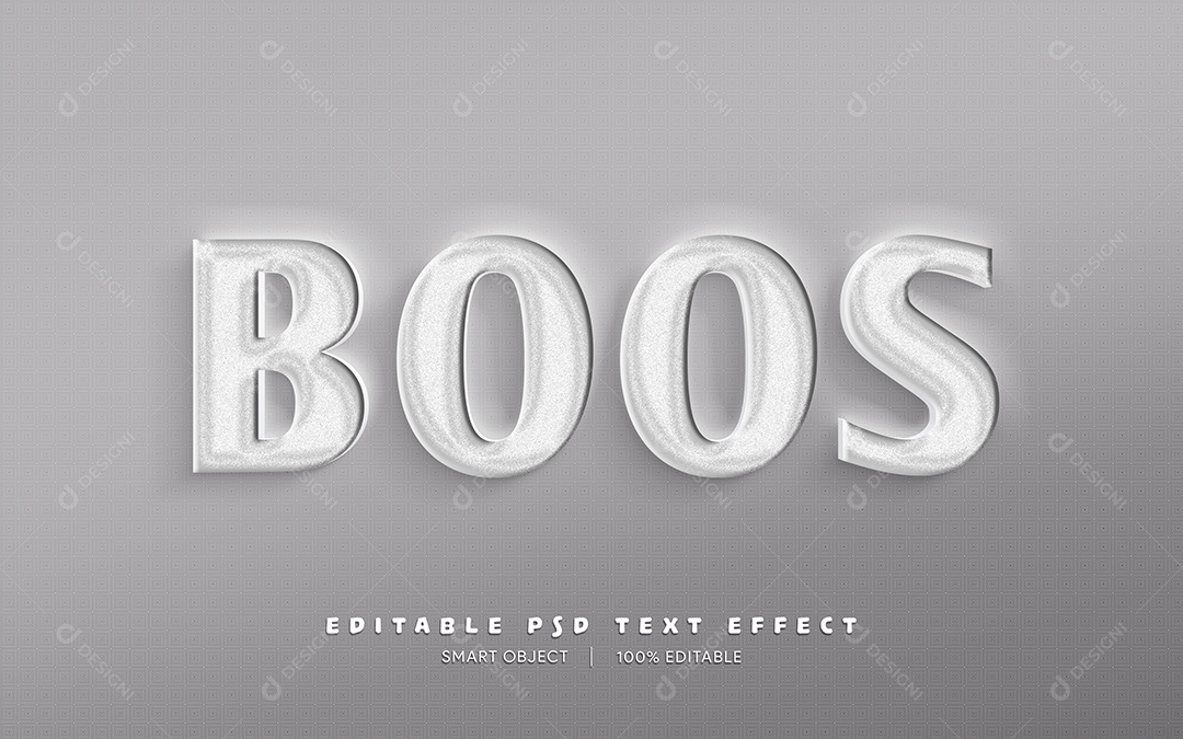 Efeito de Texto Boos PSD Editável
