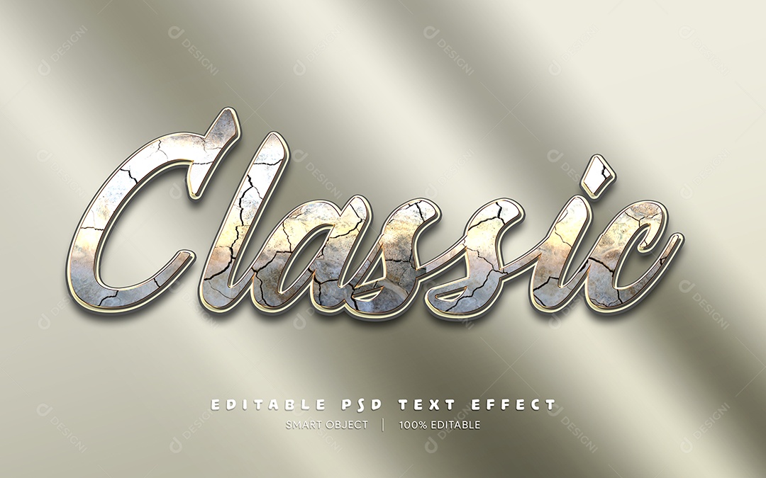 Efeito de Texto Classic PSD Editável