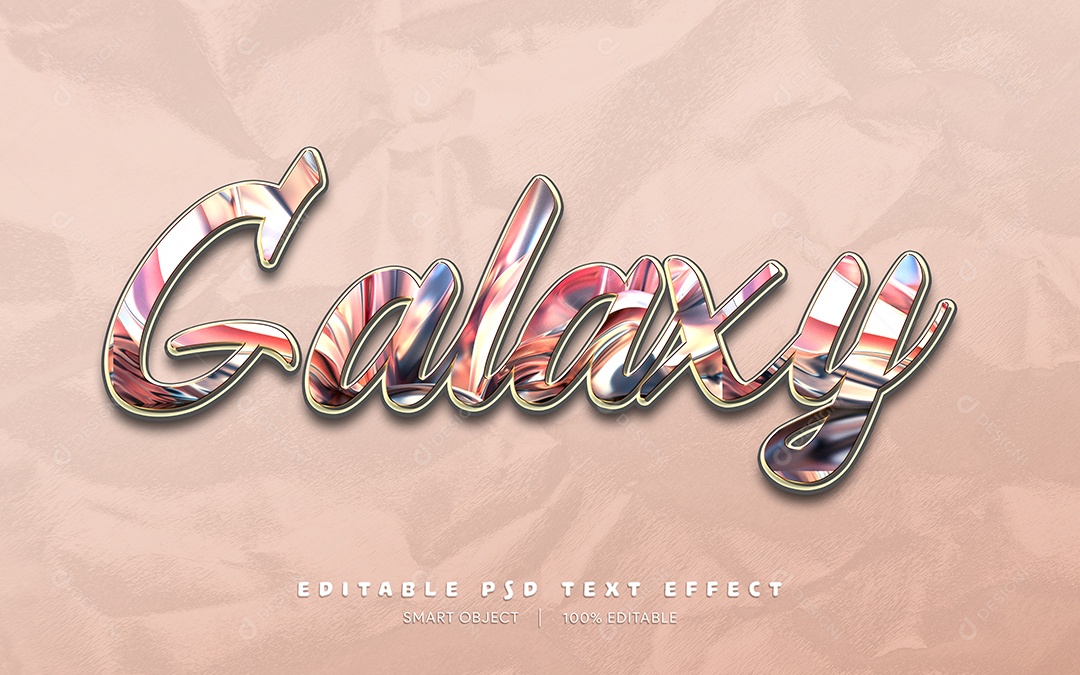 Efeito de Texto Galaxy PSD Editável