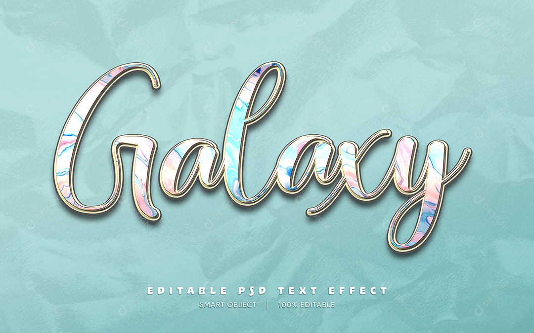 Efeito de Texto Galaxy PSD Editável