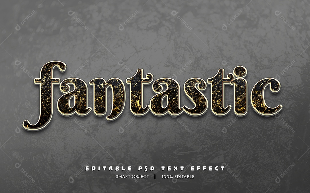 Efeito de Texto Fantastic PSD Editável