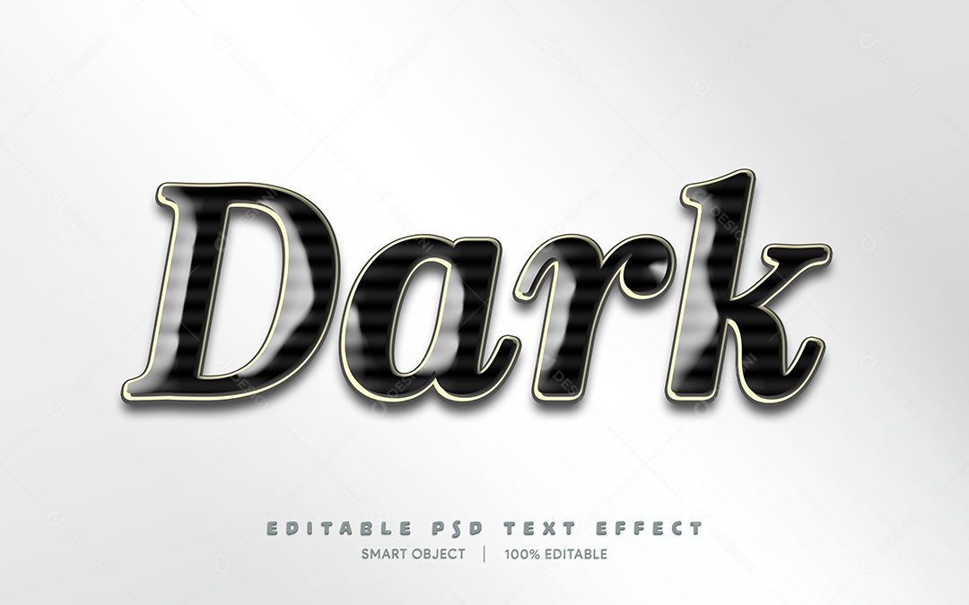 Efeito de Texto Dark PSD Editável