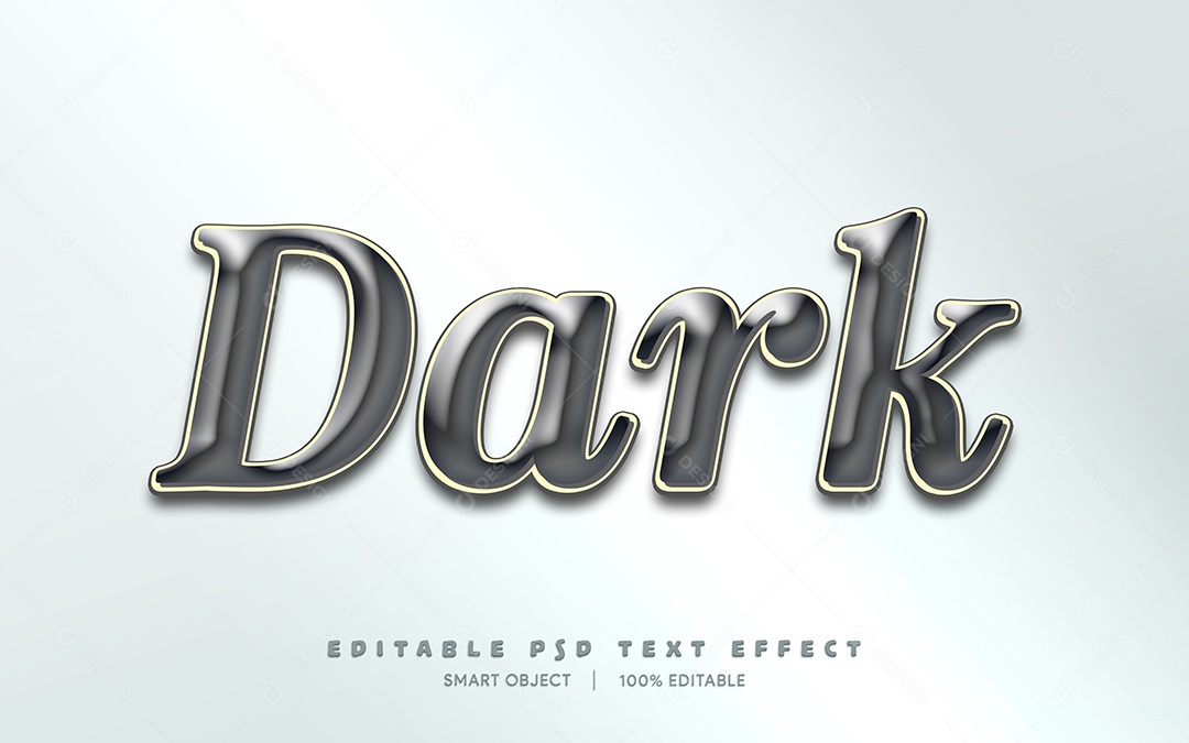 Efeito de Texto Dark PSD Editável